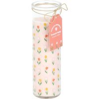 French Tulip Tube Candle Floral Scented Long Lasting Gift - White