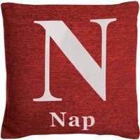 Words 'Nap' Red Cushion - Red