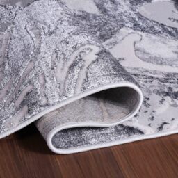 Emperor Solarius Modern Grunge Marbling Abstract Area Rugs - Silver / 120x170 cm Rectangle - thumbnail 5