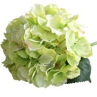 Artificial Silk Hydrangea Short Stem Pick 42 cm - Spring Green