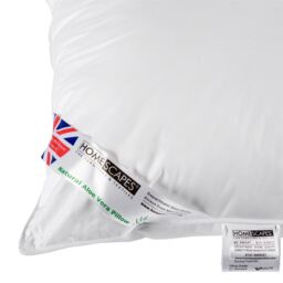 Homescapes Aloe Vera Pillow Goose Feather and Down, 48 x 74 cm - White - thumbnail 2