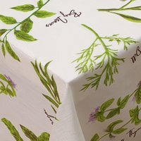 Herb Garden Fitted Sheet Cotton Green White - Multi / Double - image 1