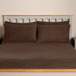 Pack of Teddy Fleece Pillowcases - Chocolate / 2 - thumbnail 2