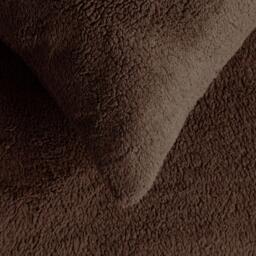 Pack of Teddy Fleece Pillowcases - Chocolate / 2 - thumbnail 4