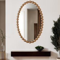 Como Antique Oval Wall Mirror 70x110cm - Antique Gold