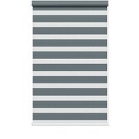 Day  Night Zebra Roller Blind (165cm drop) - Grey / 55cm - thumbnail 1