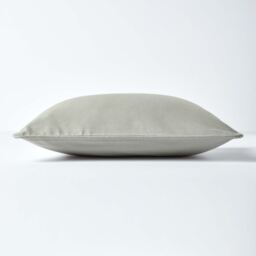 Homescapes Cotton Plain Cushion Cover - Grey / 50cm - thumbnail 2