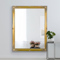 Hamilton Vintage Gold Antique Design Wide Wall Mirror 137 x 106cm - Gold - thumbnail 2