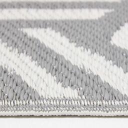 Homescapes Outdoor Rug Luxury Waterproof Reversible, Grey Luna Geometric - Grey / 180cm - thumbnail 2