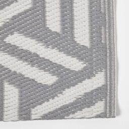 Homescapes Outdoor Rug Luxury Waterproof Reversible, Grey Luna Geometric - Grey / 180cm - thumbnail 3