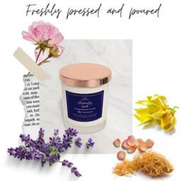 Rose Geranium, Lavender, Ylang Ylang and Vetiver Aromatherapy Candle - White - thumbnail 4