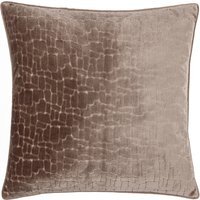 Bloomsbury Cut Velvet Piped Cushion - Taupe