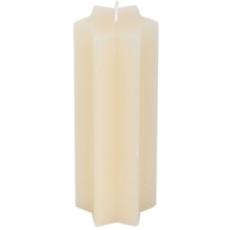 Star Shaped Unscented Taper Candle - Cream - thumbnail 3