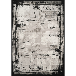 Mayfair Living Room Area Rug Metallic Sheen Contemporary Modern Frame Design - Black / 230cm - thumbnail 2