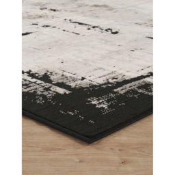 Mayfair Living Room Area Rug Metallic Sheen Contemporary Modern Frame Design - Black / 230cm - thumbnail 5