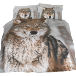 Wolf Polycotton Duvet Set With Pillowcase - Multicolor - thumbnail 2