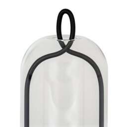 Nyx Medium Candle Holder with Glass Cloche Elegant Home Decor - Black - thumbnail 4