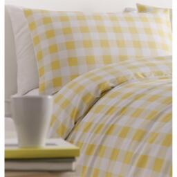 Cottagecore Gingham Duvet Cover Set - Yellow / Double - thumbnail 2
