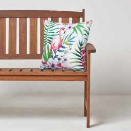 Pink Flamingo Outdoor Cushion 45 x 45 cm, Set of 2 - Pink & Green - thumbnail 3