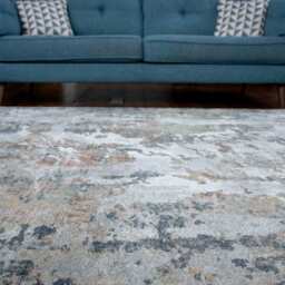 Distressed Effect Rug - Stone / 150 x 80cm - thumbnail 5