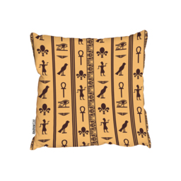 Egyptian Eye Of Horus Outdoor Cushion - Orange / 60cm - thumbnail 2
