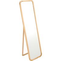 Full-Length Wooden Frame Mirror with Stand - Original Wood - image 1