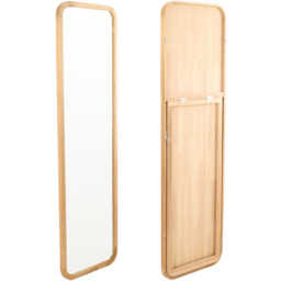 Full-Length Wooden Frame Mirror with Stand - Original Wood - thumbnail 3
