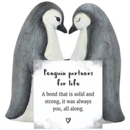 Penguin Partners for Life Ornament Valentine's Day Gift - Grey - thumbnail 5