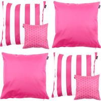 icon 43x43cm Striped Scatter Cushions, Set of 4 - Pink - image 1