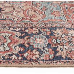 Distressed Persian Style Non Slip Washable Area Rug - Red / 170 x 120cm - thumbnail 5