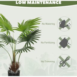 HOMCOM Artificial Plant with PEVA Leaves and Coconut Coir  - Green / 94cm - thumbnail 5