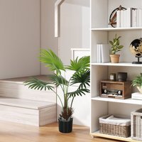 HOMCOM Artificial Plant with PEVA Leaves and Coconut Coir  - Green / 94cm - thumbnail 1