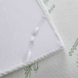 Soft bamboo bounce back foam mattress topper - White / 135cm - thumbnail 4