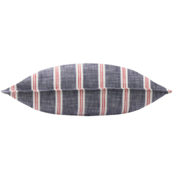 Abersoch Stripe Cotton Cushion - Regatta Red / Polyester - thumbnail 3