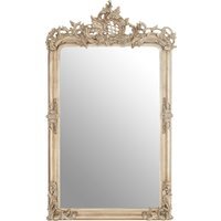 Sunburst Multilevel Wooden Wall Mirror - Silver