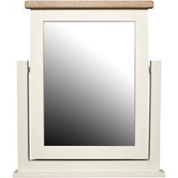 White Painted Oak Dressing Vanity Mirror - White - image 1