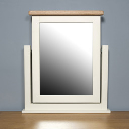 White Painted Oak Dressing Vanity Mirror  - White - thumbnail 2