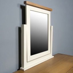 White Painted Oak Dressing Vanity Mirror  - White - thumbnail 3