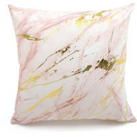 Stunning Metallic printed Marble Cushion - pink - image 1