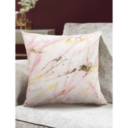 Stunning Metallic printed Marble Cushion - pink - thumbnail 2