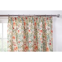 Amaryllis Pencil Pleat Curtain - Multi / 117cm / 183cm - thumbnail 2
