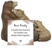 Adorable Bear Family Ornament (Height) 10 cm - Brown