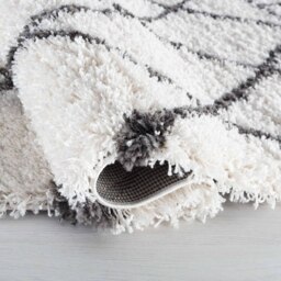 Moroccan Berber Shaggy Rugs Living Room Diamond Design - Dark Cream / 80x150 cm Rectangle - thumbnail 3
