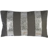 Bosie Kensington Townhouse Grey and Silver Cushion - Silver