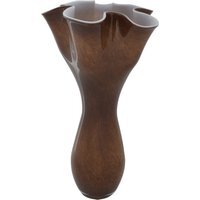 Colbie Medium Embossed Grey Glass Vase - Multi colour