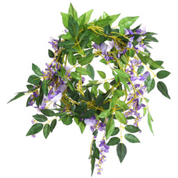 Set of 2 Artificial Hanging Wisteria Flowers - Purple - thumbnail 3