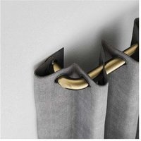 25-28mm Room Darkening Extendable Curtain Pole - Antique Brass - Antique Brass / 170cm