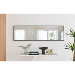 Emma Rectangle Black Frame Wall Mirror - Black / 170x50cm - thumbnail 3