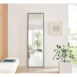 Emma Rectangle Black Frame Wall Mirror - Black / 170x50cm - thumbnail 2