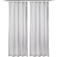 Pair Of Fleece Thermal Curtain Linings - White / 163cm / 223cm